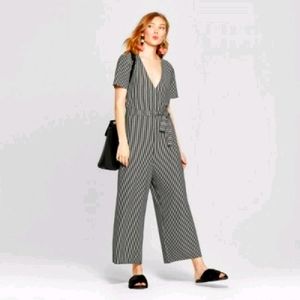NWT - A New Day Striped belted jumpsuit
